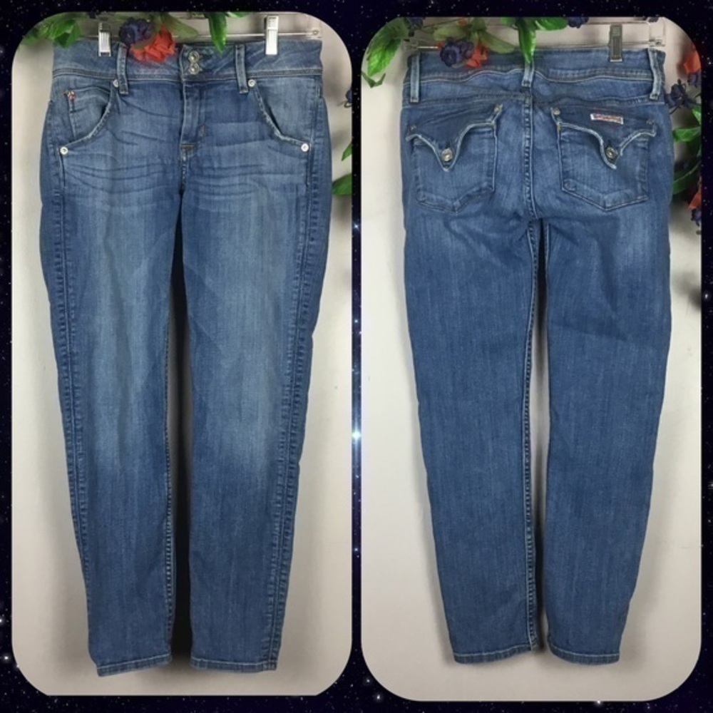 HUDSON “COLLIN FLAP” Skinny Crop Denim Jeans Size 26 or 4